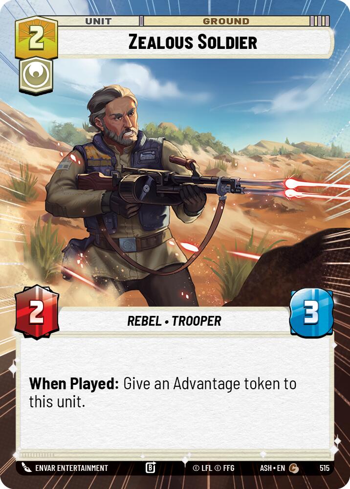 Zealous Soldier (515) (Hyperspace) (515) [Ashes of the Empire] | Cards and Coasters CA