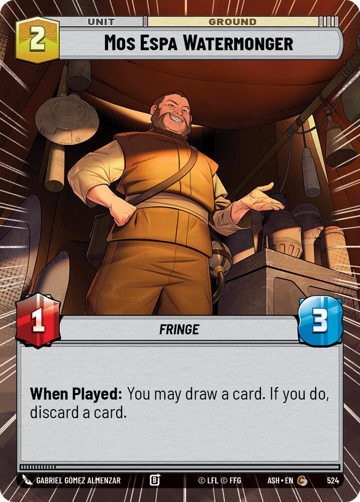 Mos Espa Watermonger (524) (Hyperspace) (524) [Ashes of the Empire] | Cards and Coasters CA