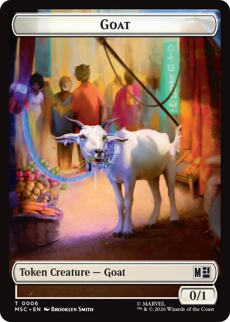 Goat // Construct Double-Sided Token [Marvel Super Heroes Commander Tokens] | Cards and Coasters CA