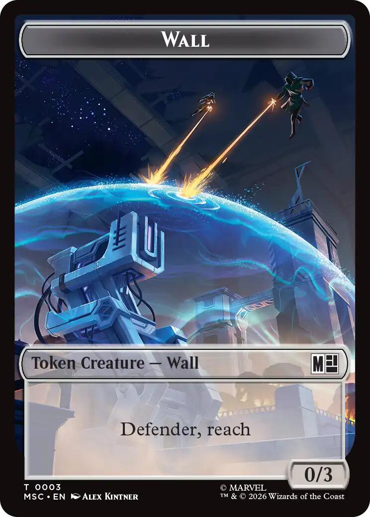 Wall // Council of Reeds Double-Sided Token [Marvel Super Heroes Commander Tokens] | Cards and Coasters CA