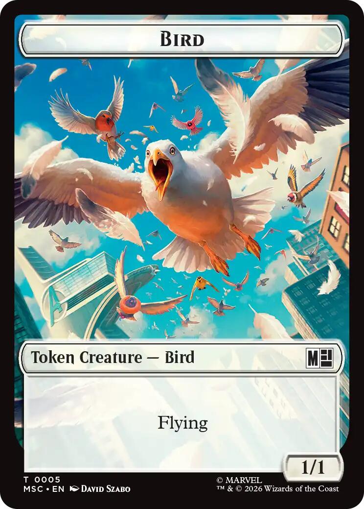 Bird // Rhino Double-Sided Token [Marvel Super Heroes Commander Tokens] | Cards and Coasters CA