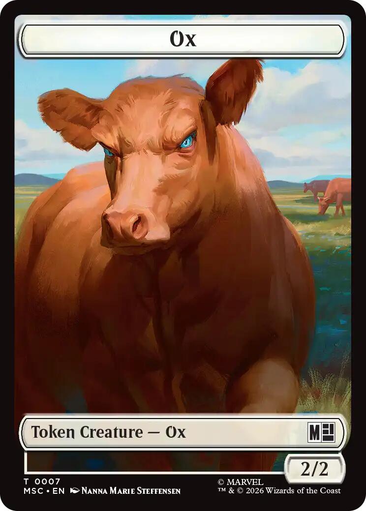 Ox // Vibranium Double-Sided Token [Marvel Super Heroes Commander Tokens] | Cards and Coasters CA