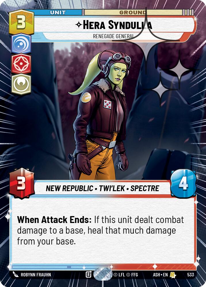 Hera Syndulla - Renegade General (533) (Hyperspace Foil) (533) [Ashes of the Empire] | Cards and Coasters CA