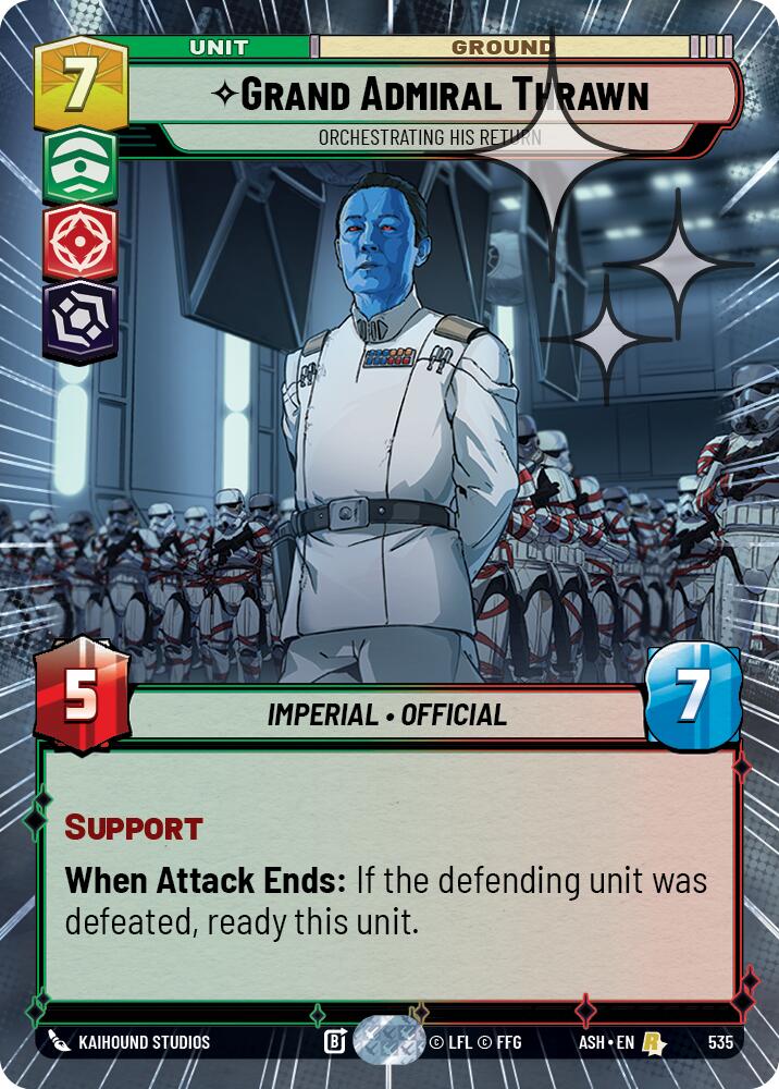 Grand Admiral Thrawn - Orchestrating His Return (535) (Hyperspace Foil) (535) [Ashes of the Empire] | Cards and Coasters CA