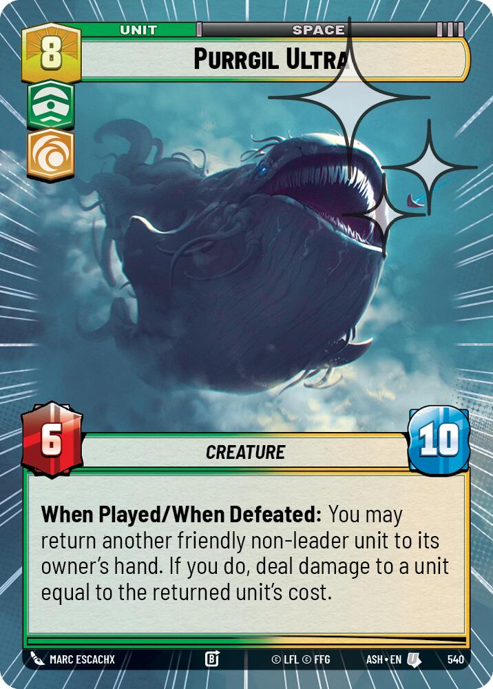 Purrgil Ultra (540) (Hyperspace Foil) (540) [Ashes of the Empire] | Cards and Coasters CA