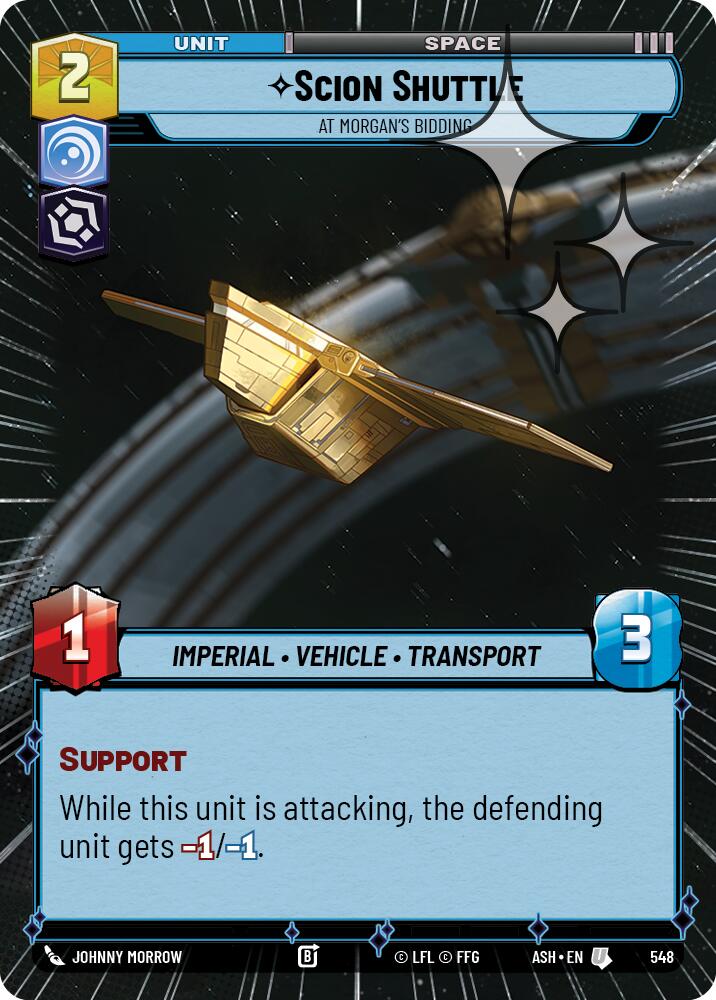 Scion Shuttle - At Morgan's Bidding (548) (Hyperspace Foil) (548) [Ashes of the Empire] | Cards and Coasters CA