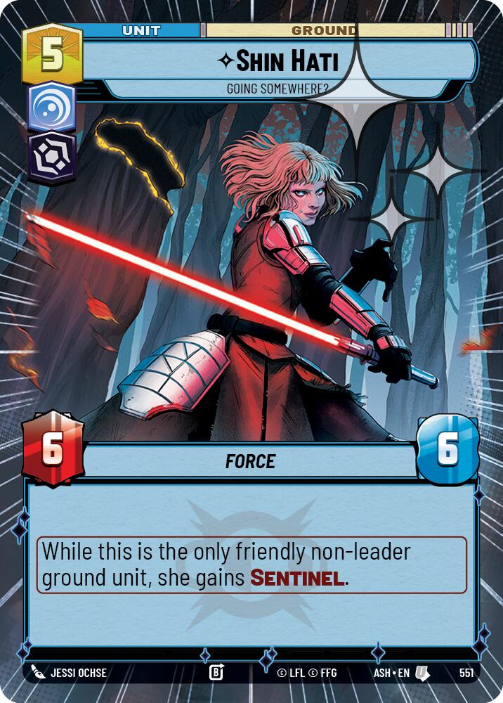 Shin Hati - Going Somewhere? (551) (Hyperspace Foil) (551) [Ashes of the Empire] | Cards and Coasters CA