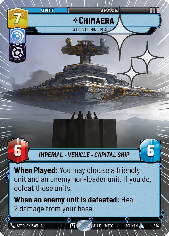 Chimaera - A Frightening Reality (554) (Hyperspace Foil) (554) [Ashes of the Empire] | Cards and Coasters CA