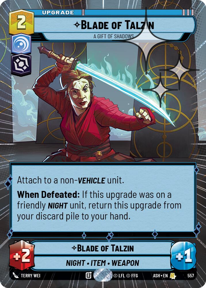 Blade of Talzin - A Gift of Shadows (557) (Hyperspace Foil) (557) [Ashes of the Empire] | Cards and Coasters CA