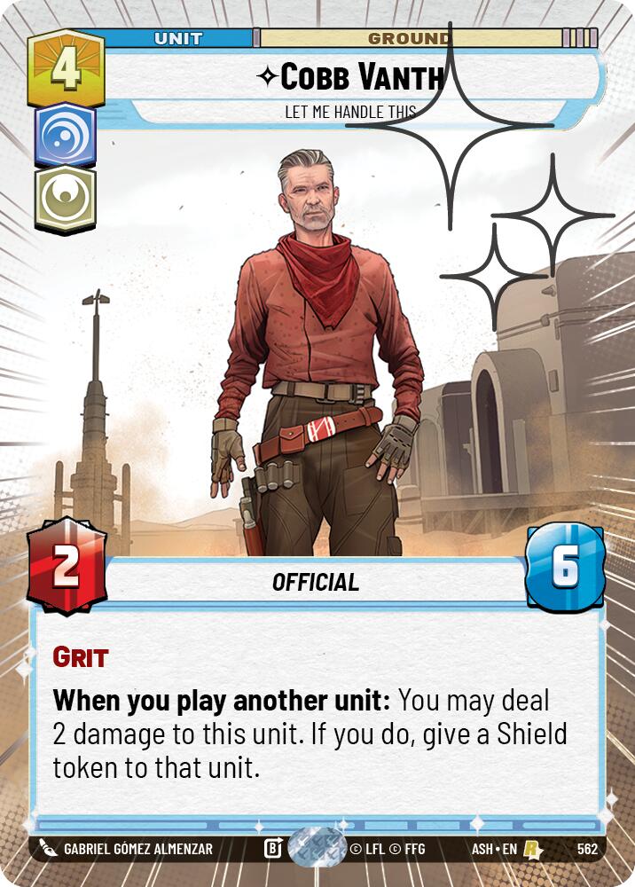 Cobb Vanth - Let Me Handle This (562) (Hyperspace Foil) (562) [Ashes of the Empire] | Cards and Coasters CA