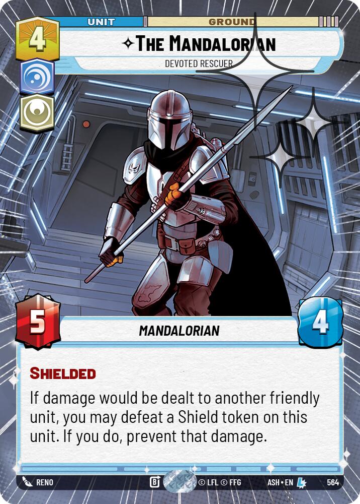 The Mandalorian - Devoted Rescuer (564) (Hyperspace Foil) (564) [Ashes of the Empire] | Cards and Coasters CA