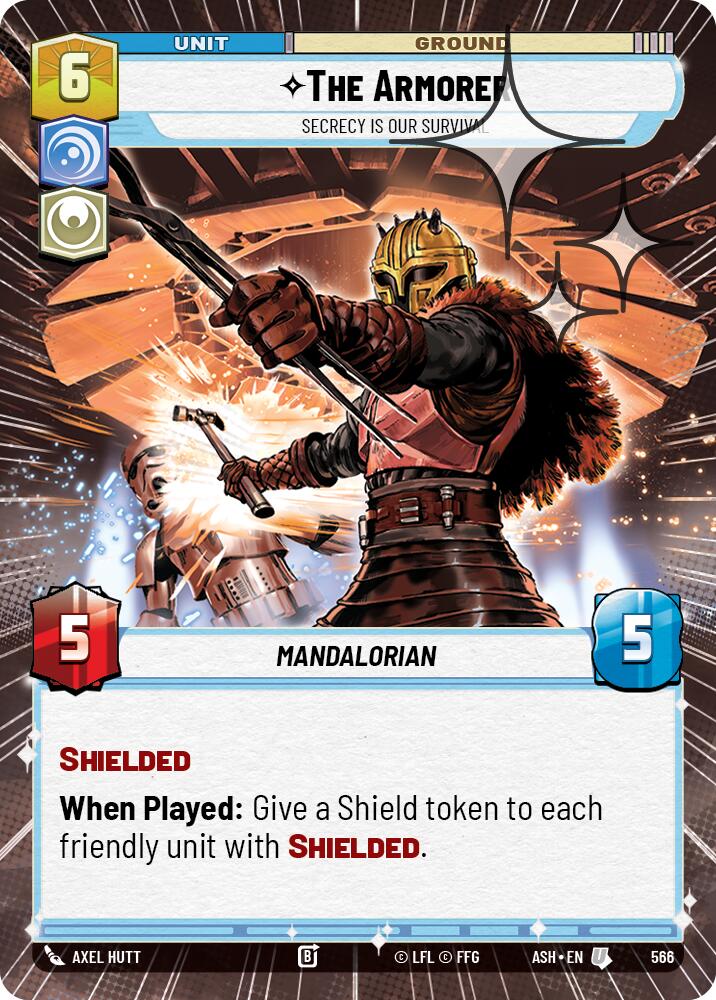 The Armorer - Secrecy is Our Survival (566) (Hyperspace Foil) (566) [Ashes of the Empire] | Cards and Coasters CA