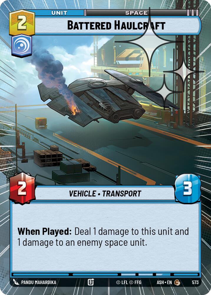 Battered Haulcraft (573) (Hyperspace Foil) (573) [Ashes of the Empire] | Cards and Coasters CA