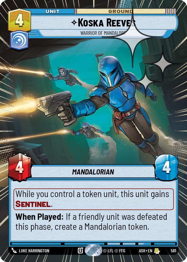 Koska Reeves - Warrior of Mandalore (581) (Hyperspace Foil) (581) [Ashes of the Empire] | Cards and Coasters CA