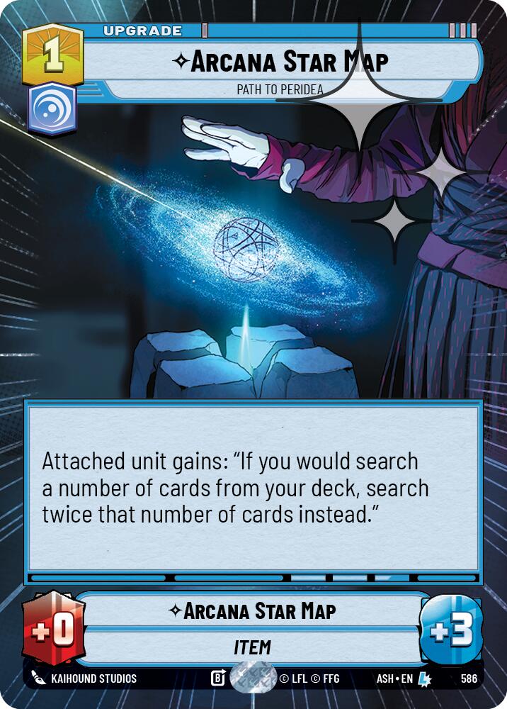 Arcana Star Map - Path to Peridea (586) (Hyperspace Foil) (586) [Ashes of the Empire] | Cards and Coasters CA