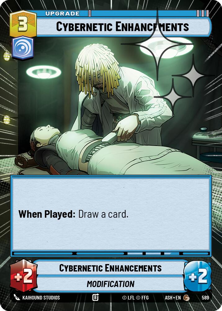 Cybernetic Enhancements (589) (Hyperspace Foil) (589) [Ashes of the Empire] | Cards and Coasters CA