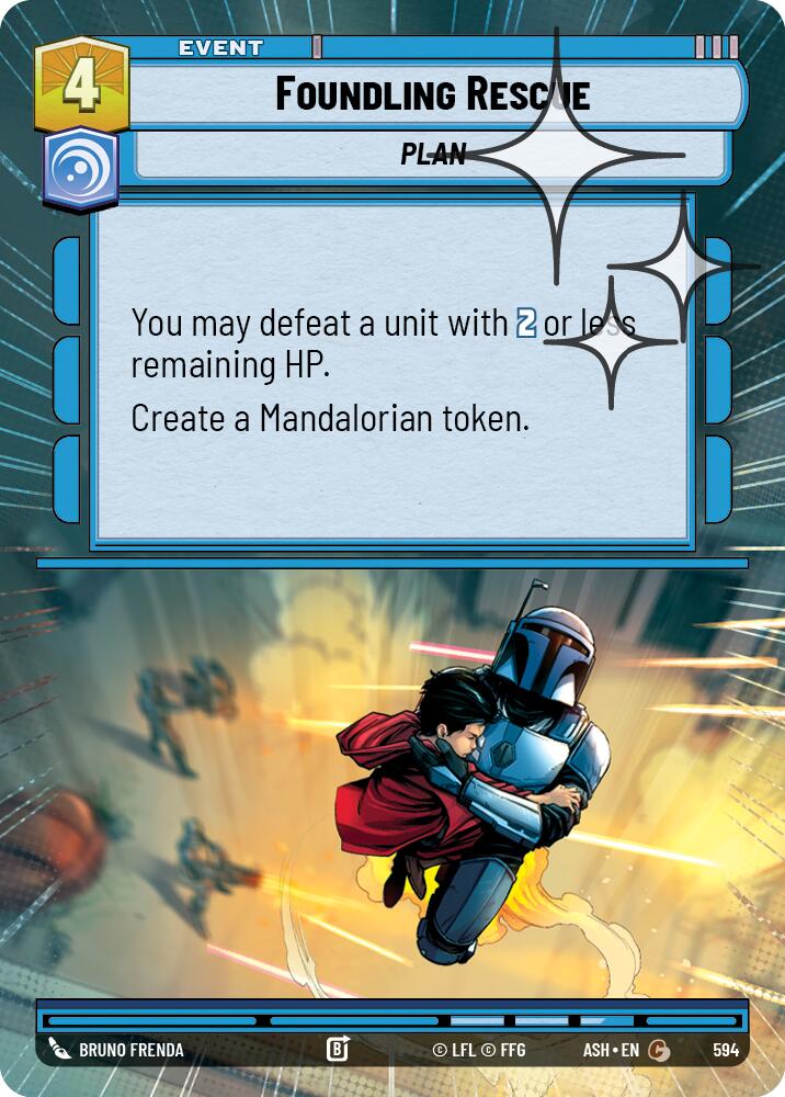 Foundling Rescue (594) (Hyperspace Foil) (594) [Ashes of the Empire] | Cards and Coasters CA