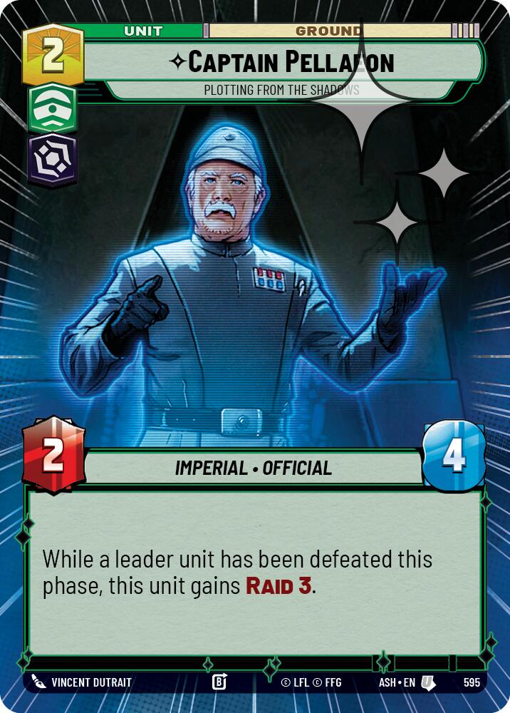 Captain Pellaeon - Plotting from the Shadows (595) (Hyperspace Foil) (595) [Ashes of the Empire] | Cards and Coasters CA