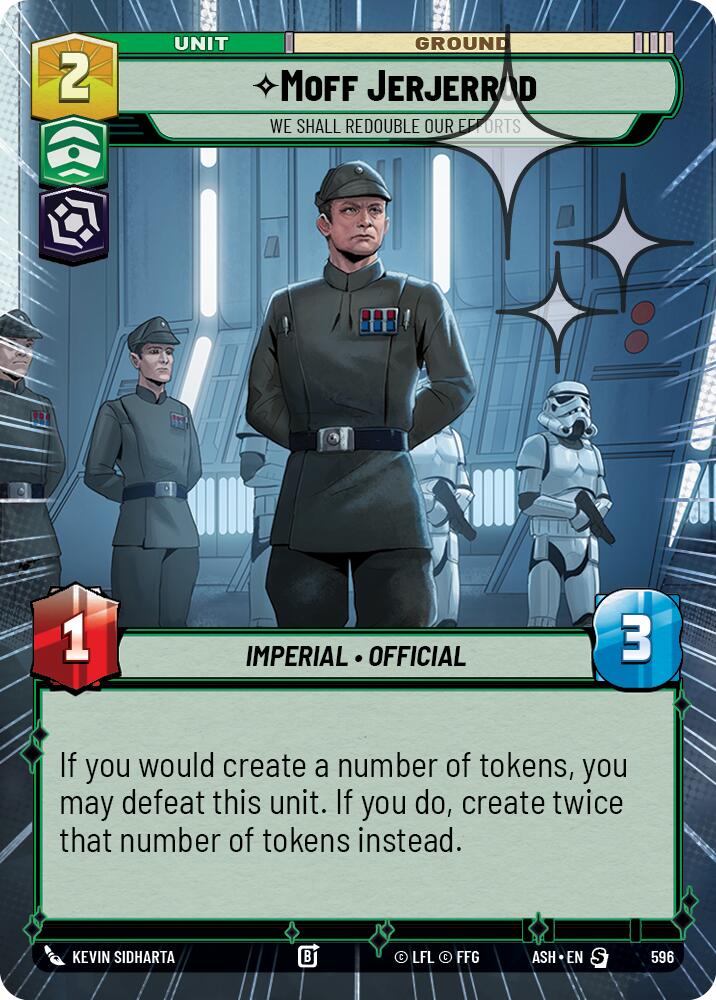 Moff Jerjerrod - We Shall Redouble Our Efforts (596) (Hyperspace Foil) (596) [Ashes of the Empire] | Cards and Coasters CA