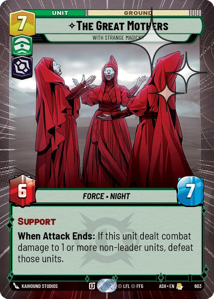 The Great Mothers - With Strange Magicks (603) (Hyperspace Foil) (603) [Ashes of the Empire] | Cards and Coasters CA