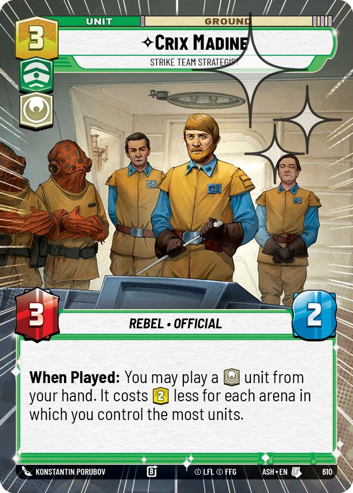Crix Madine - Strike Team Strategist (610) (Hyperspace Foil) (610) [Ashes of the Empire] | Cards and Coasters CA