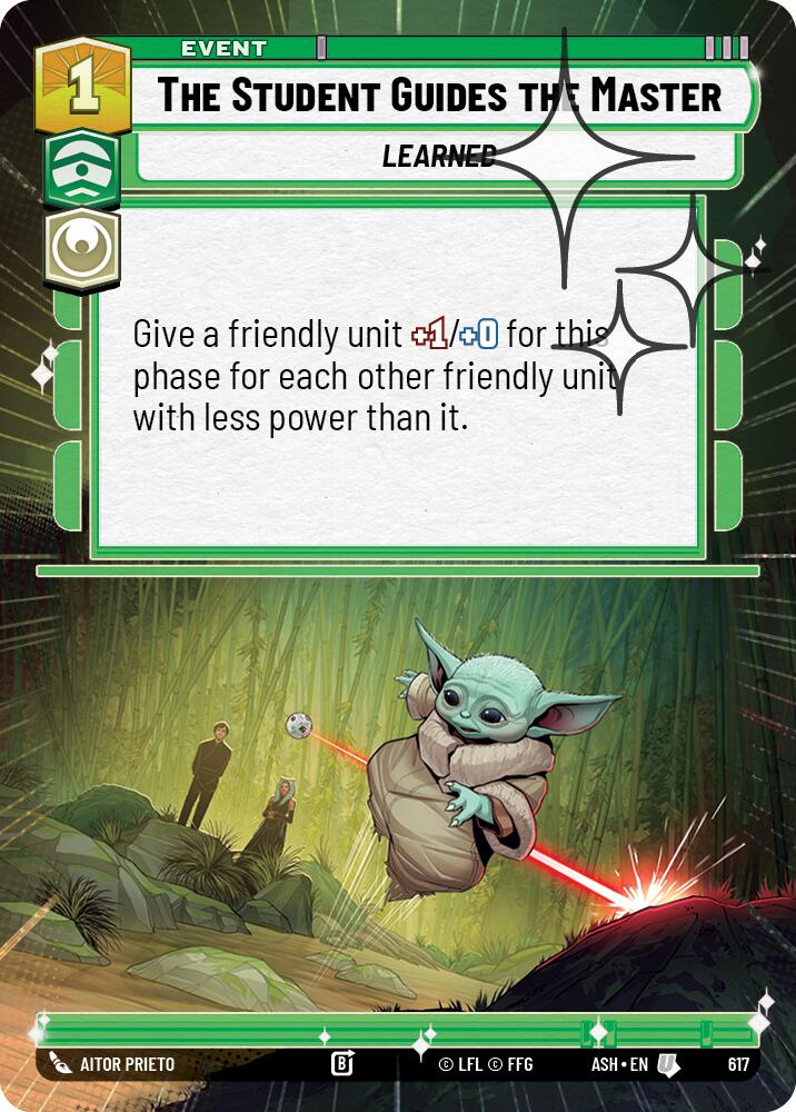 The Student Guides the Master (617) (Hyperspace Foil) (617) [Ashes of the Empire] | Cards and Coasters CA
