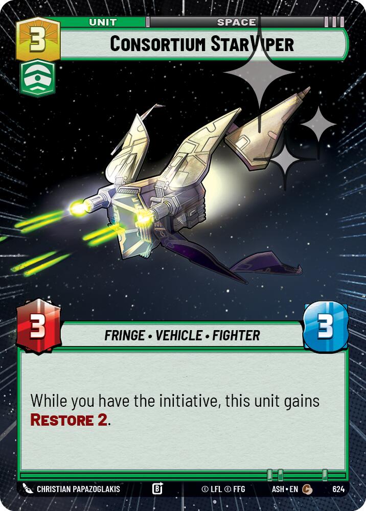 Consortium StarViper (624) (Hyperspace Foil) (624) [Ashes of the Empire] | Cards and Coasters CA