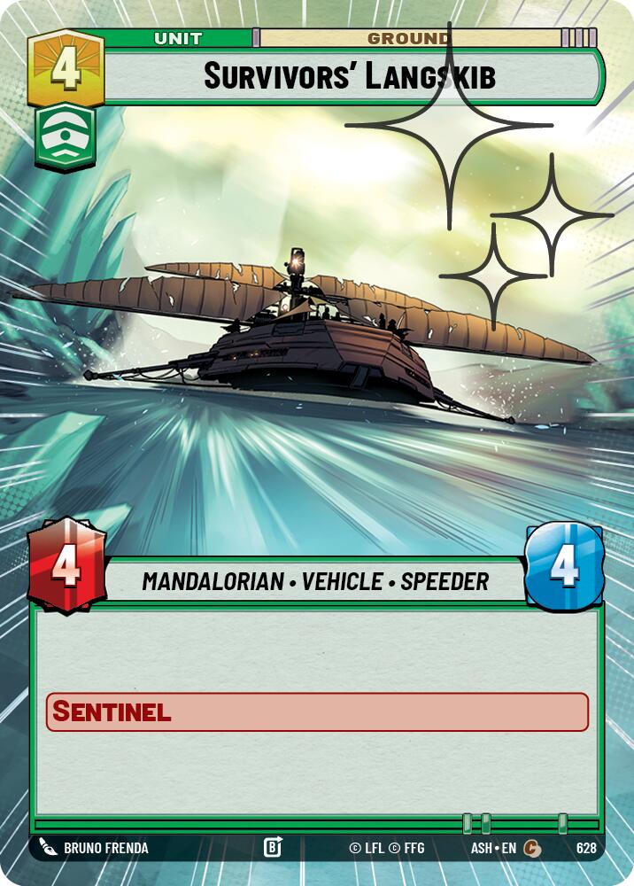 Survivors' Langskib (628) (Hyperspace Foil) (628) [Ashes of the Empire] | Cards and Coasters CA
