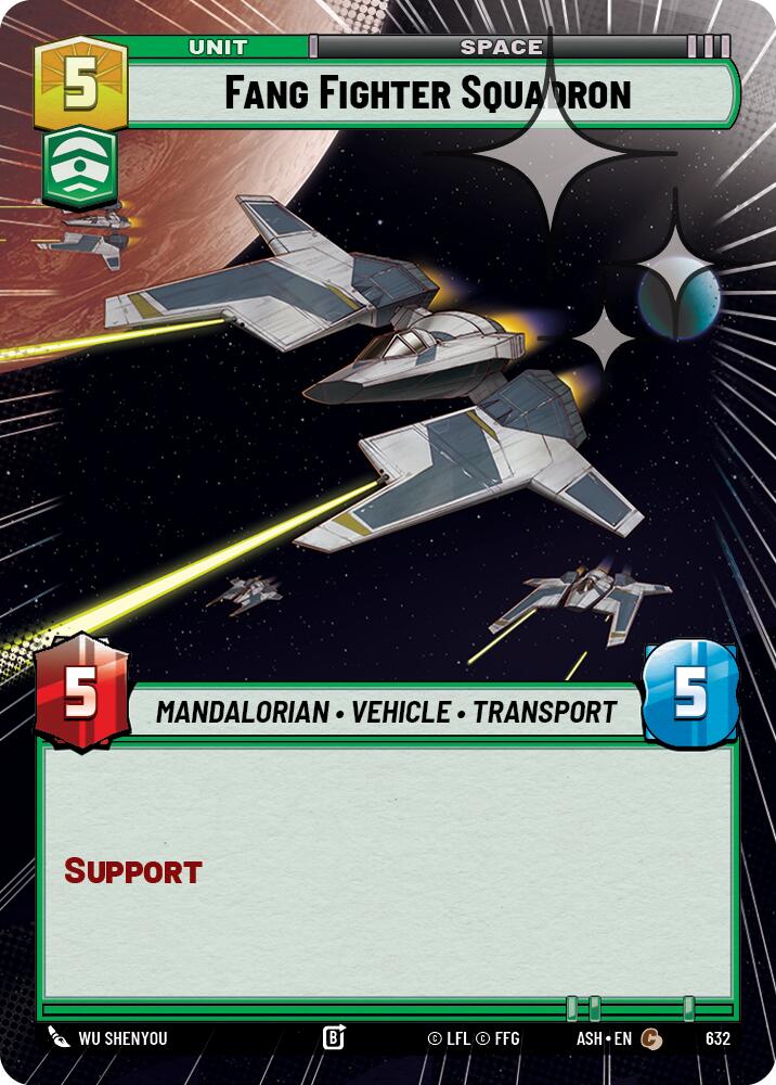 Fang Fighter Squadron (632) (Hyperspace Foil) (632) [Ashes of the Empire] | Cards and Coasters CA