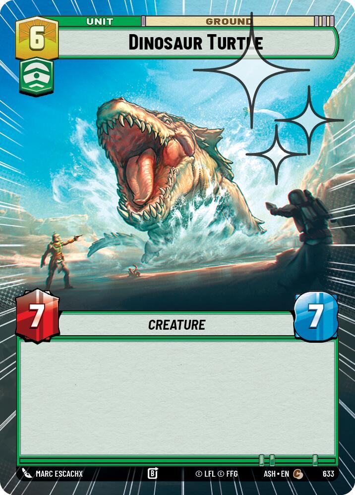 Dinosaur Turtle (633) (Hyperspace Foil) (633) [Ashes of the Empire] | Cards and Coasters CA