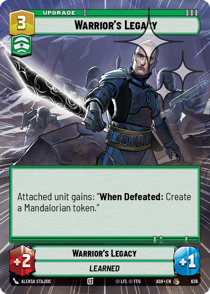 Warrior's Legacy (636) (Hyperspace Foil) (636) [Ashes of the Empire] | Cards and Coasters CA