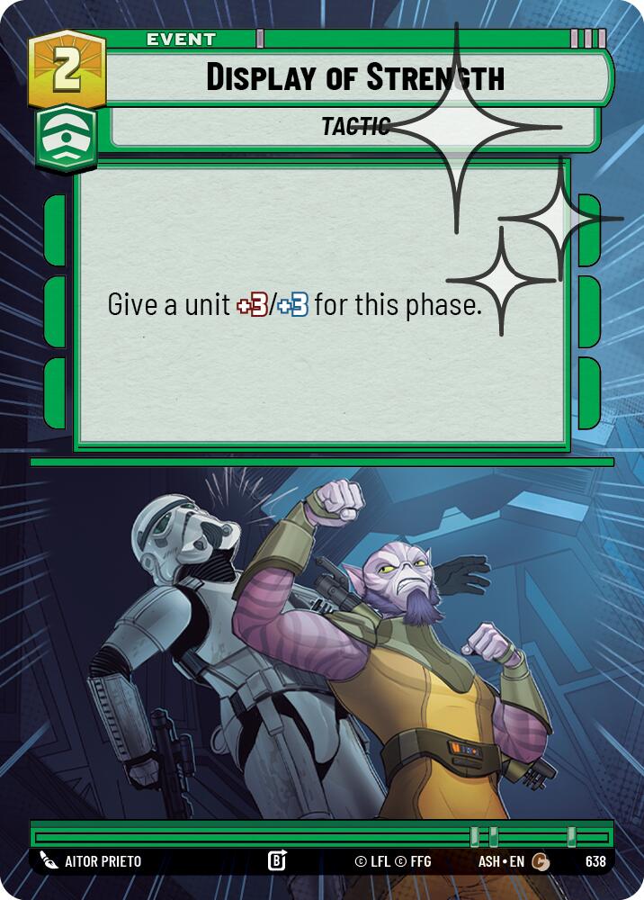 Display of Strength (638) (Hyperspace Foil) (638) [Ashes of the Empire] | Cards and Coasters CA