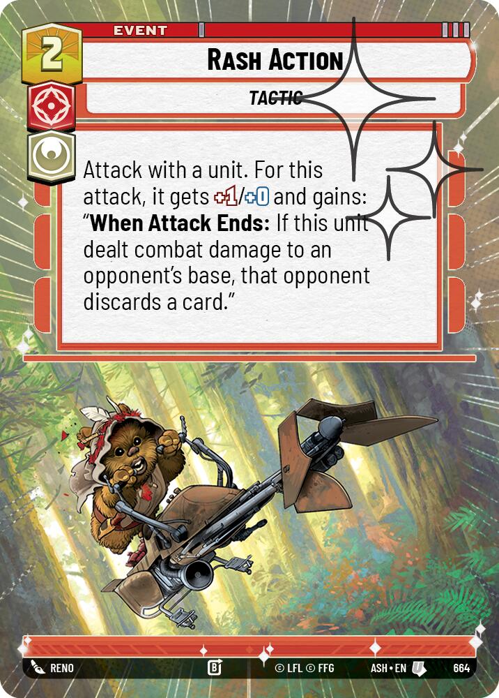 Rash Action (664) (Hyperspace Foil) (664) [Ashes of the Empire] | Cards and Coasters CA