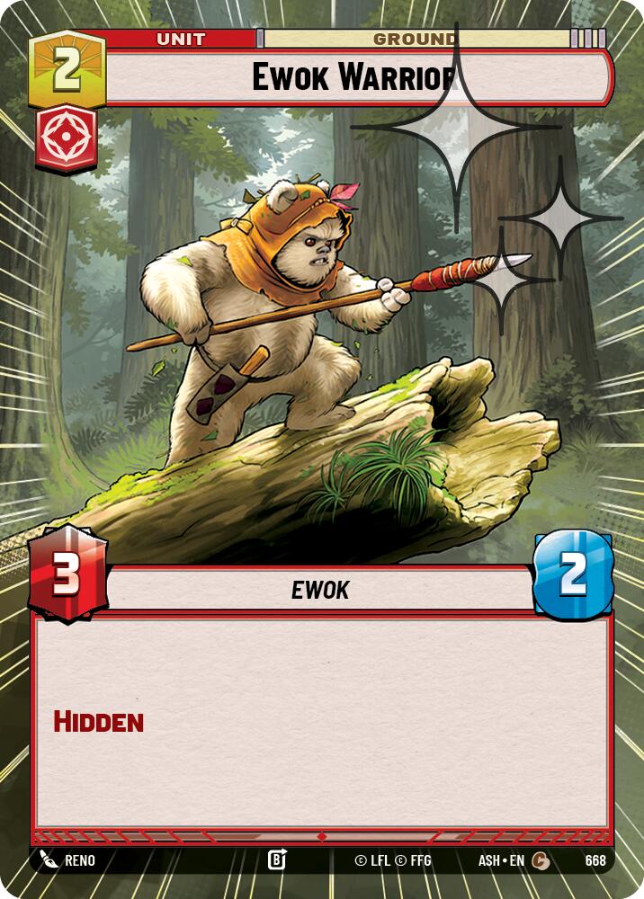Ewok Warrior (668) (Hyperspace Foil) (668) [Ashes of the Empire] | Cards and Coasters CA