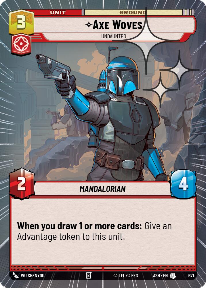 Axe Woves - Undaunted (671) (Hyperspace Foil) (671) [Ashes of the Empire] | Cards and Coasters CA