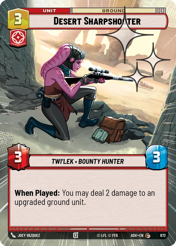 Desert Sharpshooter (672) (Hyperspace Foil) (672) [Ashes of the Empire] | Cards and Coasters CA