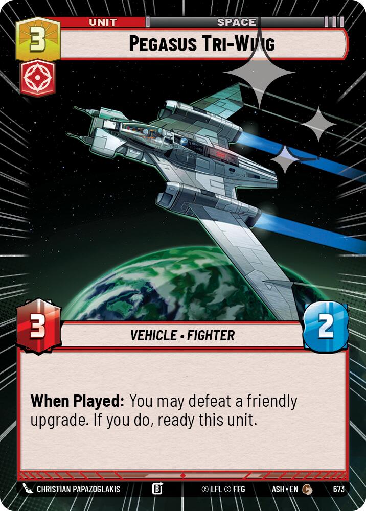 Pegasus Tri-Wing (673) (Hyperspace Foil) (673) [Ashes of the Empire] | Cards and Coasters CA