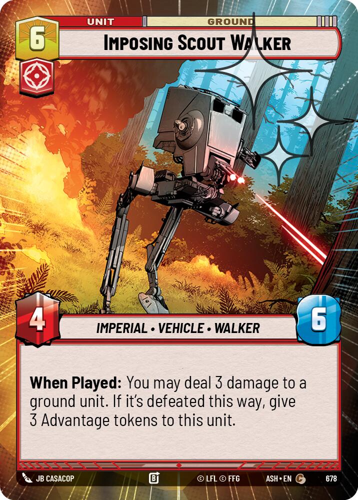 Imposing Scout Walker (678) (Hyperspace Foil) (678) [Ashes of the Empire] | Cards and Coasters CA