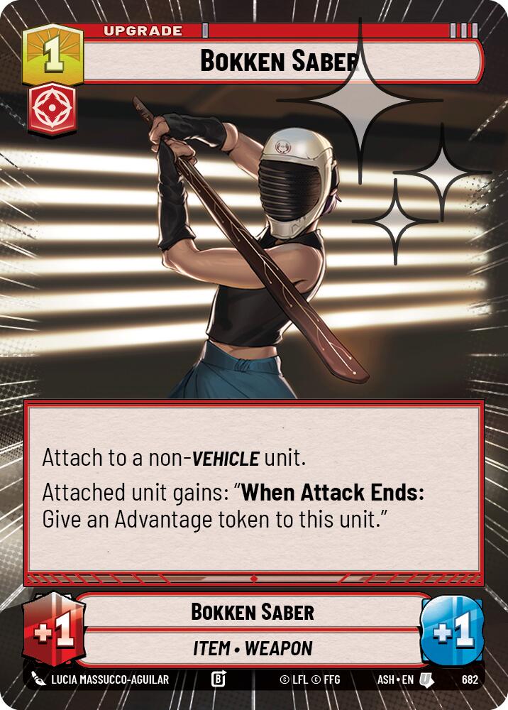 Bokken Saber (682) (Hyperspace Foil) (682) [Ashes of the Empire] | Cards and Coasters CA