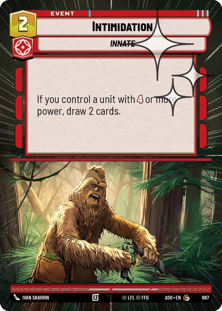 Intimidation (687) (Hyperspace Foil) (687) [Ashes of the Empire] | Cards and Coasters CA