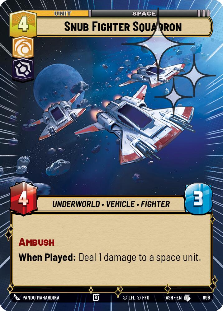 Snub Fighter Squadron (696) (Hyperspace Foil) (696) [Ashes of the Empire] | Cards and Coasters CA