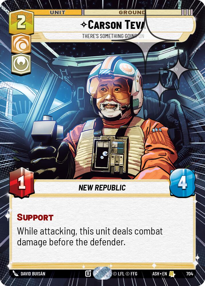 Carson Teva - There's Something Going On (704) (Hyperspace Foil) (704) [Ashes of the Empire] | Cards and Coasters CA
