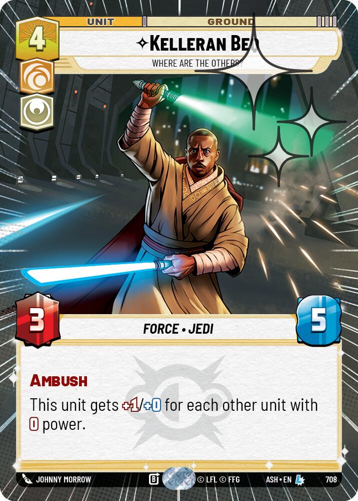 Kelleran Beq - Where are the Others? (708) (Hyperspace Foil) (708) [Ashes of the Empire] | Cards and Coasters CA