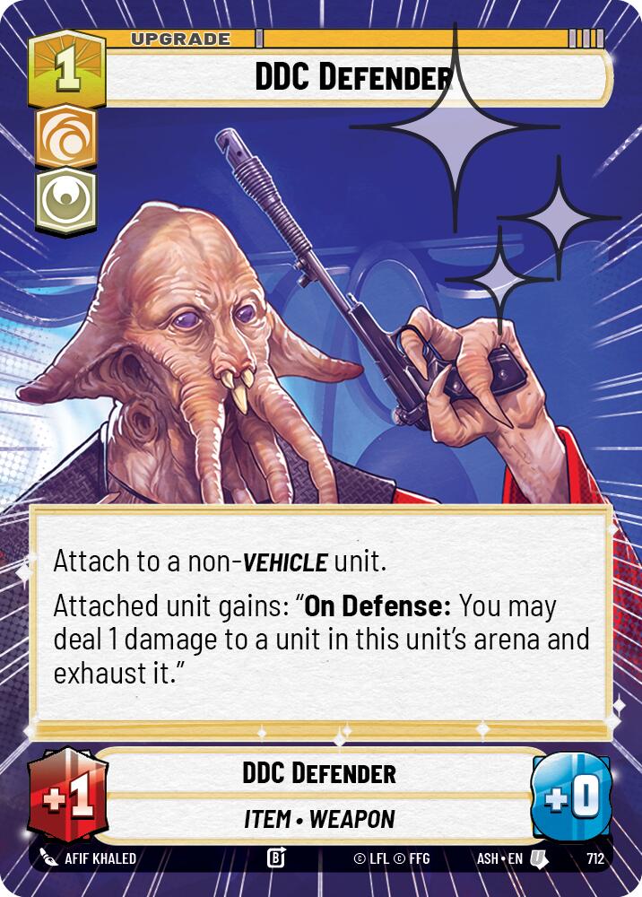 DDC Defender (712) (Hyperspace Foil) (712) [Ashes of the Empire] | Cards and Coasters CA