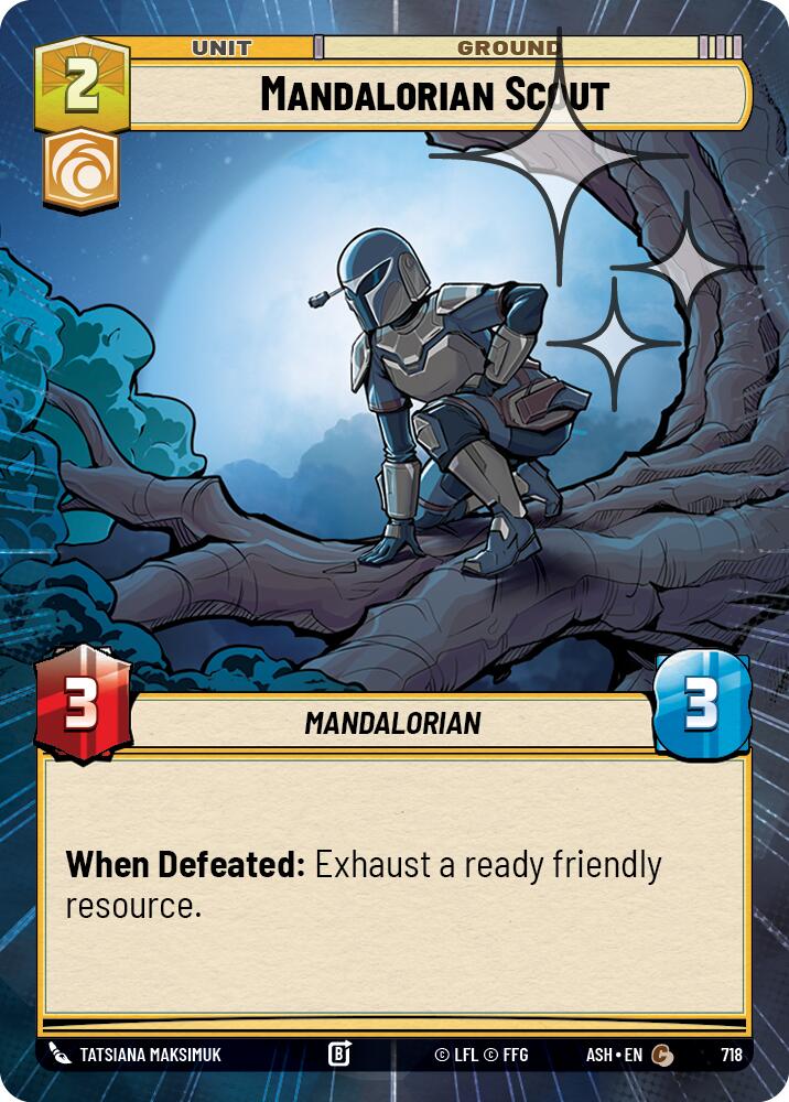 Mandalorian Scout (718) (Hyperspace Foil) (718) [Ashes of the Empire] | Cards and Coasters CA