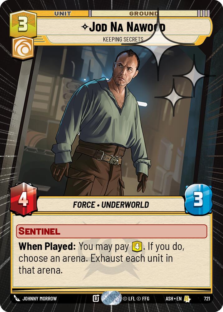 Jod Na Nawood - Keeping Secrets (721) (Hyperspace Foil) (721) [Ashes of the Empire] | Cards and Coasters CA