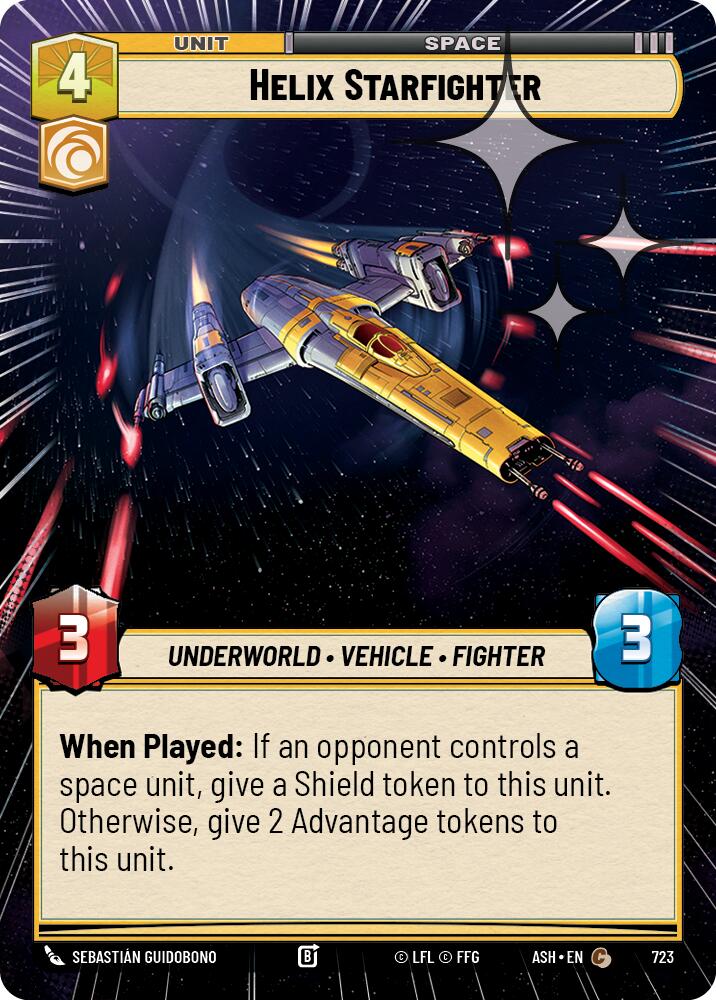 Helix Starfighter (723) (Hyperspace Foil) (723) [Ashes of the Empire] | Cards and Coasters CA