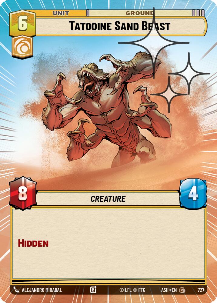Tatooine Sand Beast (727) (Hyperspace Foil) (727) [Ashes of the Empire] | Cards and Coasters CA