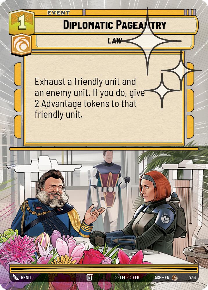 Diplomatic Pageantry (733) (Hyperspace Foil) (733) [Ashes of the Empire] | Cards and Coasters CA