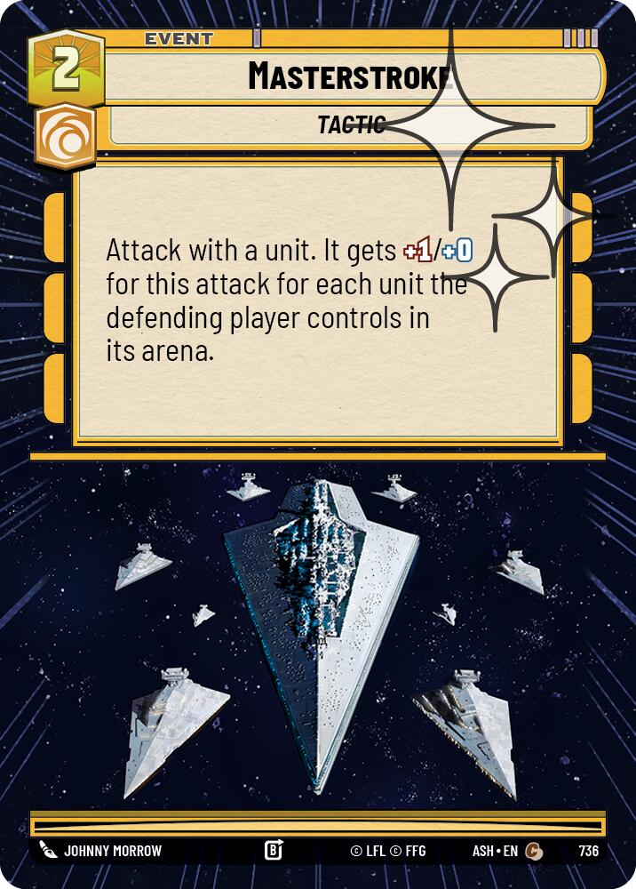 Masterstroke (736) (Hyperspace Foil) (736) [Ashes of the Empire] | Cards and Coasters CA